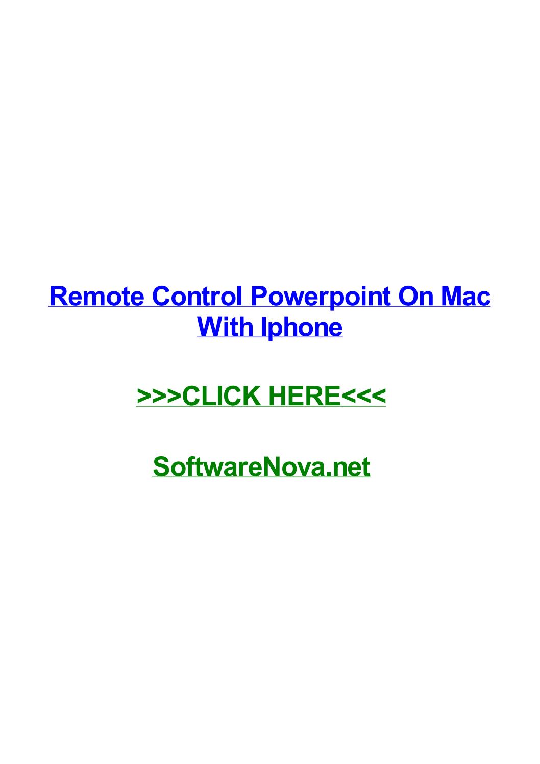 Powerpoint remote apple watch mac